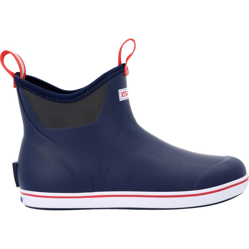XTRATUF Performance Series 6" Menâ€™s Full Rubber Ankle Deck Boots, Navy & Red (22733), 13 - Image 1